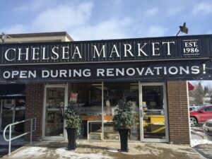Chelsea Market banner and individual cut letters